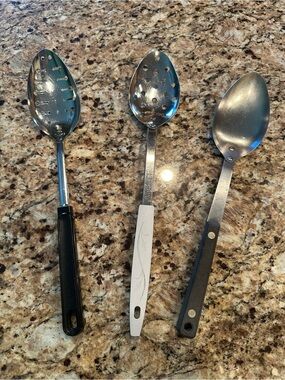 Set of 3 Vintage Serving Spoons 1970’s Brands EKCO and Flint